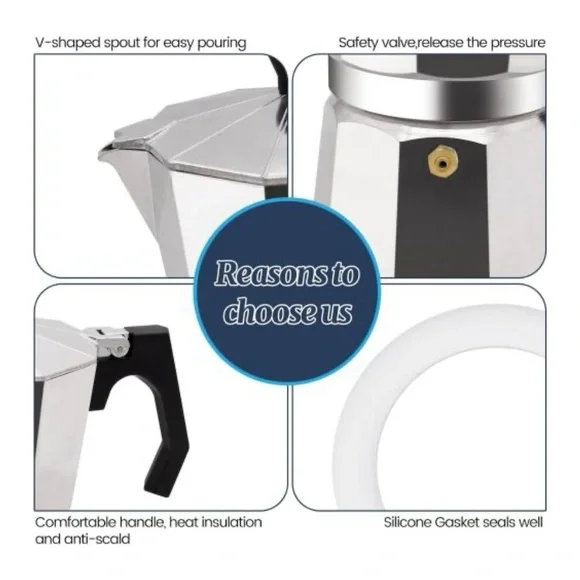 Silver Stovetop Espresso Maker - Picture 8 of 8